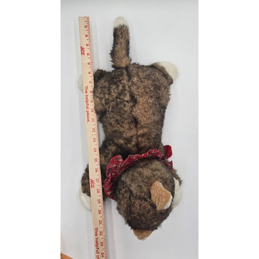 Vtg 1992 Nick & Noel Christmas‎ Realistic Calico Kitty Cat 16" Plush - Picture 9 of 12